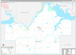 Haskell County Wall Map Premium Style 2026