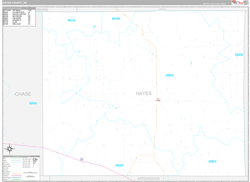 Hayes County, NE Wall Map Premium Style 2023