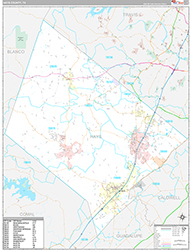 Hays County Wall Map Premium Style 2026