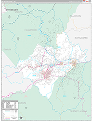 Haywood County Wall Map Premium Style 2026