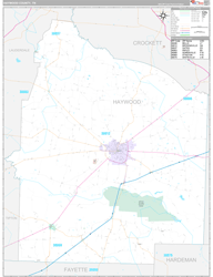 Haywood County, TN Wall Map Premium Style 2024