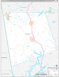 Heard County, GA Wall Map Premium Style 2026