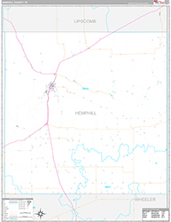Hemphill County Wall Map Premium Style 2026