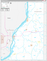 Henderson County, IL Wall Map Premium Style 2026