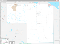 Hendry County, FL Wall Map Premium Style 2023