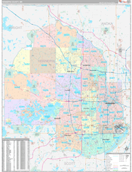 Hennepin County, MN Wall Map Premium Style 2024