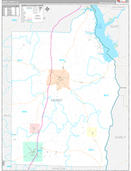 Henry County Wall Map Premium Style 2026