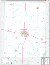 Henry County, IA Wall Map Premium Style 2026