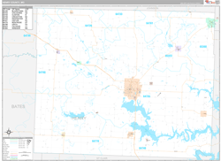 Henry County, MO Wall Map Premium Style 2024