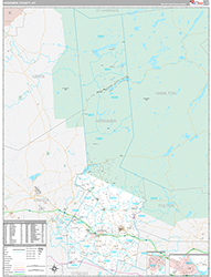 Herkimer County Wall Map Premium Style 2026