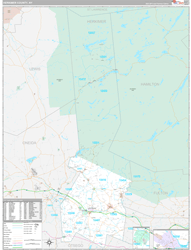Herkimer County, NY Wall Map Premium Style 2024
