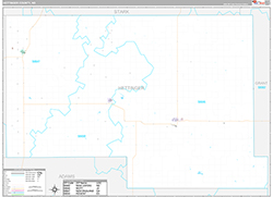 Hettinger County Wall Map Premium Style 2026