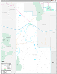 Hidalgo County Wall Map Premium Style 2026