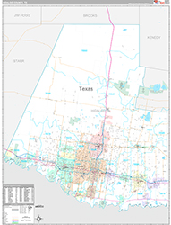 Hidalgo County Wall Map Premium Style 2026