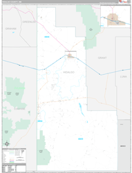 Hidalgo County, NM Wall Map Premium Style 2024