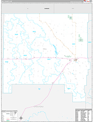 Hill County Wall Map Premium Style 2026