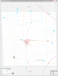 Hockley County, TX Wall Map Premium Style 2024