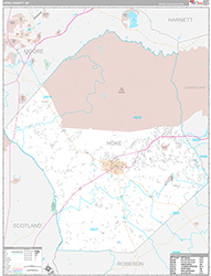 Hoke County Wall Map Premium Style 2026