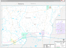 Holmes County Wall Map Premium Style 2026
