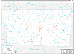 Holmes County Wall Map Premium Style 2026