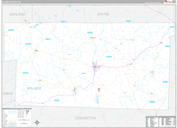 Holmes County, OH Wall Map Premium Style 2024