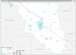 Holt County, MO Wall Map Premium Style 2024