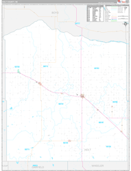Holt County, NE Wall Map Premium Style 2023