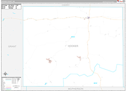 Hooker County Wall Map Premium Style 2026