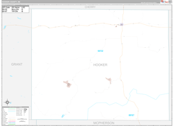 Hooker County, NE Wall Map Premium Style 2023