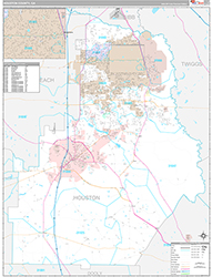 Houston County Wall Map Premium Style 2026