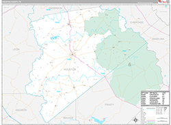 Houston County Wall Map Premium Style 2026
