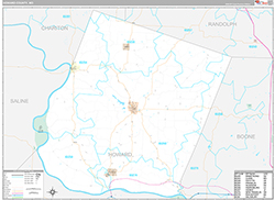 Howard County Wall Map Premium Style 2026