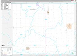 Howard County, IA Wall Map Premium Style 2026