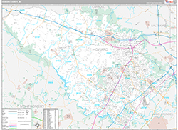 Howard County, MD Wall Map Premium Style 2026