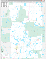 Hubbard County, MN Wall Map Premium Style 2024