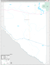 Hudspeth County, TX Wall Map Premium Style 2024