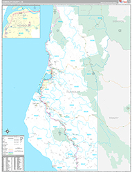 Humboldt County, CA Wall Map Premium Style 2026