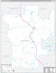 Humphreys County Wall Map Premium Style 2026