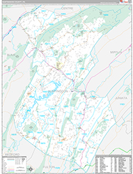 Huntingdon County Wall Map Premium Style 2026