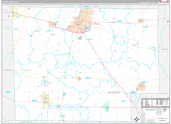 Huron County Wall Map Premium Style 2026