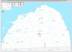 Huron County, MI Wall Map Premium Style 2024