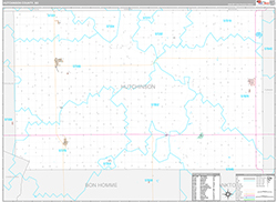 Hutchinson County Wall Map Premium Style 2026