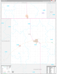 Ida County, IA Wall Map Premium Style 2024
