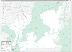 Idaho County, ID Wall Map Premium Style 2024