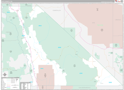 Inyo County, CA Wall Map Premium Style 2024
