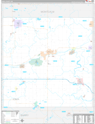 Ionia County, MI Wall Map Premium Style 2024