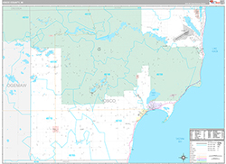 Iosco County Wall Map Premium Style 2026