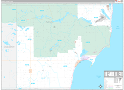 Iosco County, MI Wall Map Premium Style 2024