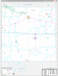 Iowa County, IA Wall Map Premium Style 2026