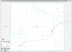 Irion County Wall Map Premium Style 2026